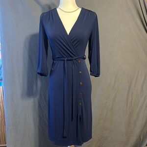 Monteau Elegant Navy Dress